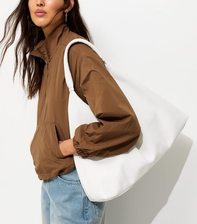 New Look Cream Faux Leather Soft Hobo Shoulder Bag Vegan New Look - 2