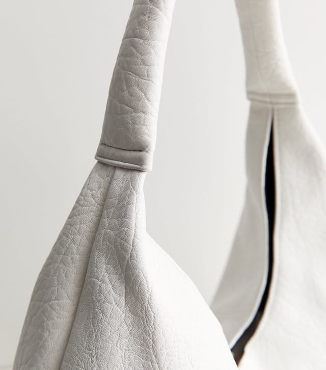 New Look Cream Faux Leather Soft Hobo Shoulder Bag Vegan New Look - 3