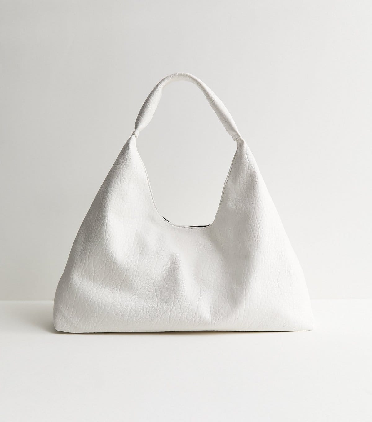 New Look Cream Faux Leather Soft Hobo Shoulder Bag Vegan New Look - 4