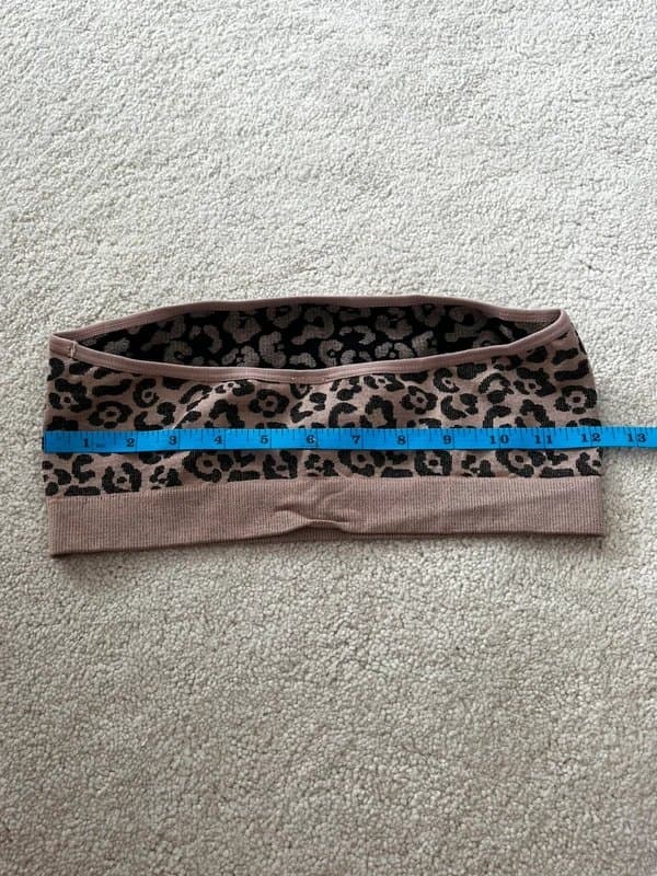 ASOS ASOS Design Leopard Print Bandeau Knit Top | Size S | Y2K Mob Wife
