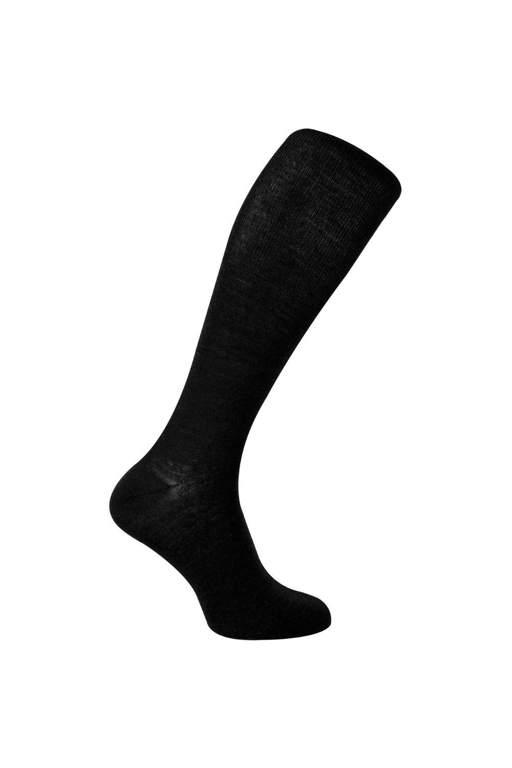 Steven Steven Men's 1 Pack Knee High Long Merino Wool Socks for Winter in Black - 2