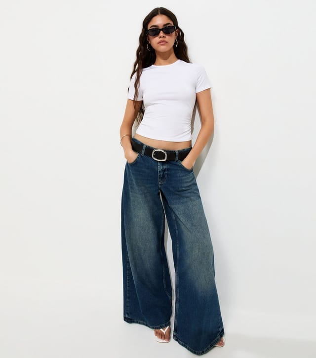 New Look Women's White Ruched Sides Baby Tee T-Shirt New Look - 3