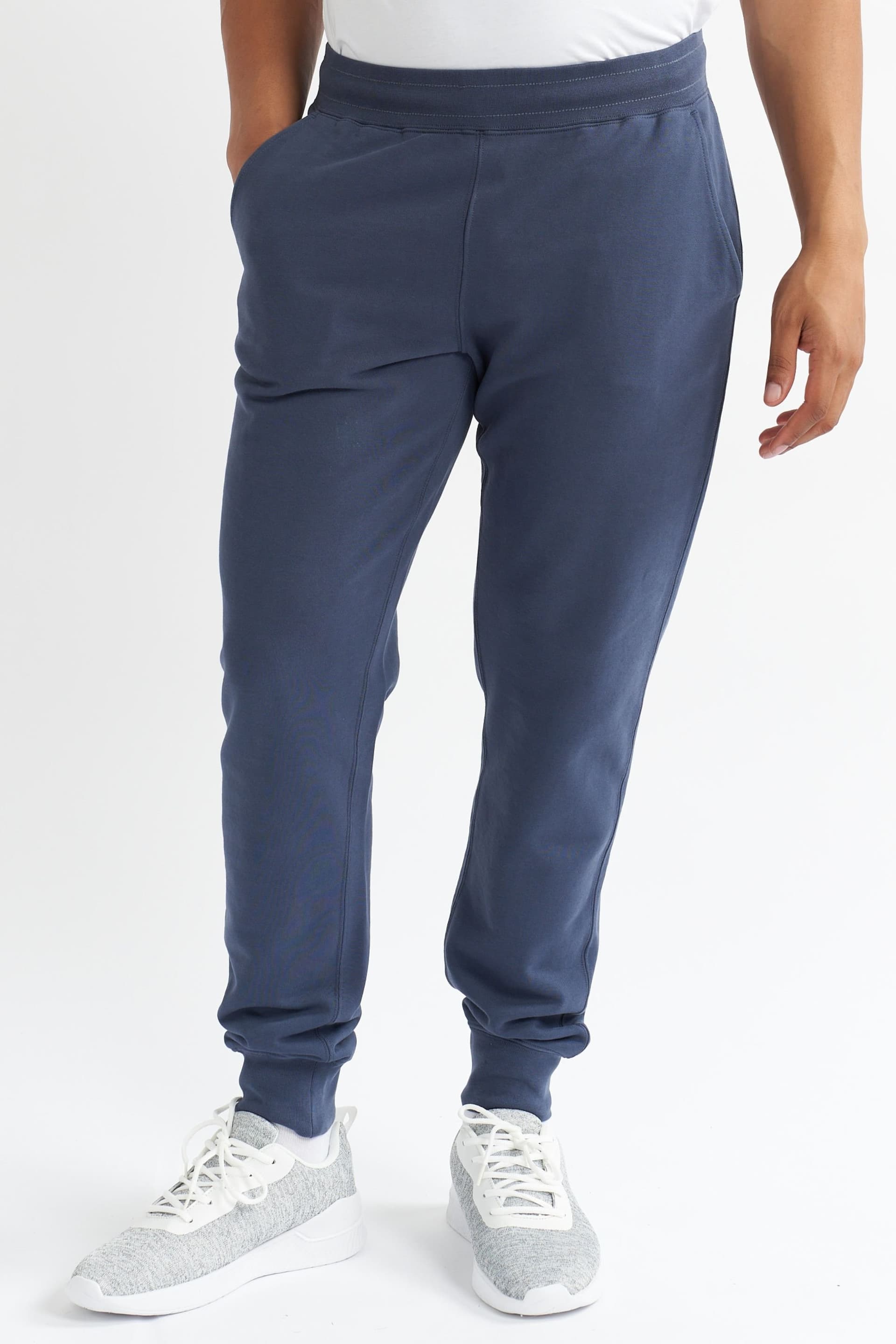 Alse Studio Alse Studio Men's Premium Cotton Cuffed Joggers Relaxed Fit With Pockets in Indigo