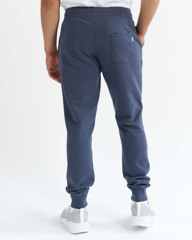 Alse Studio Alse Studio Men's Premium Cotton Cuffed Joggers Relaxed Fit With Pockets in Indigo - 2