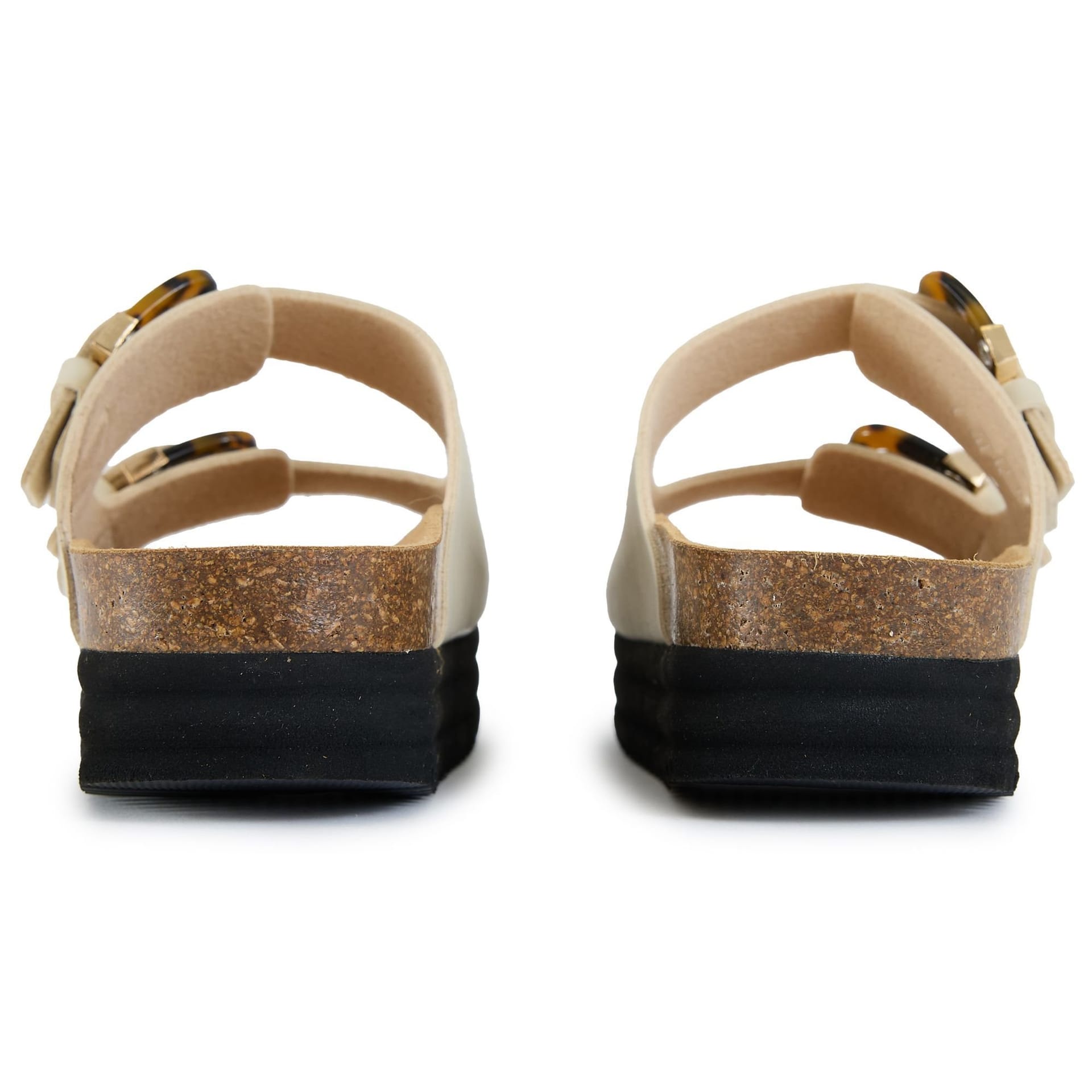 V.GAN V.GAN Women's Plum Tortoiseshell Comfort Footbed Sandals in Natural - 4