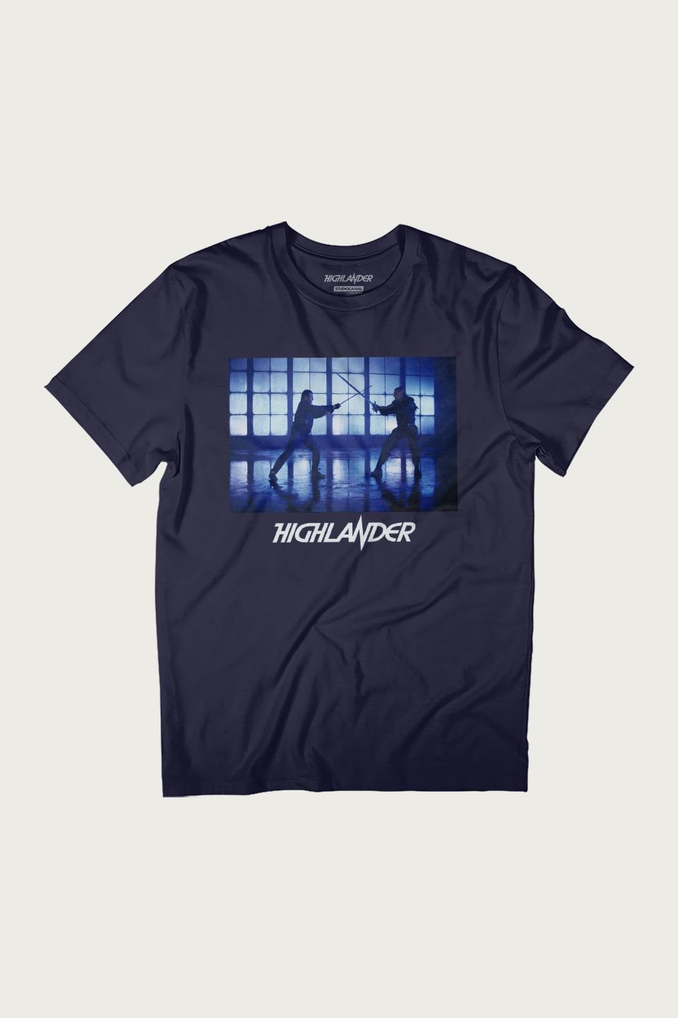Highlander Highlander Men's 1986 Immortals Clash Swords T-Shirt in Navy - 2