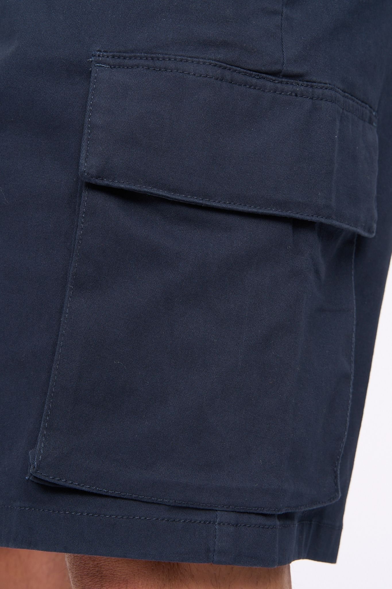 Bewley&Ritch Bewley&Ritch Men's Seaford Cotton Stretch Regular Fit Multi-Pocket Cargo Shorts in Navy - 4