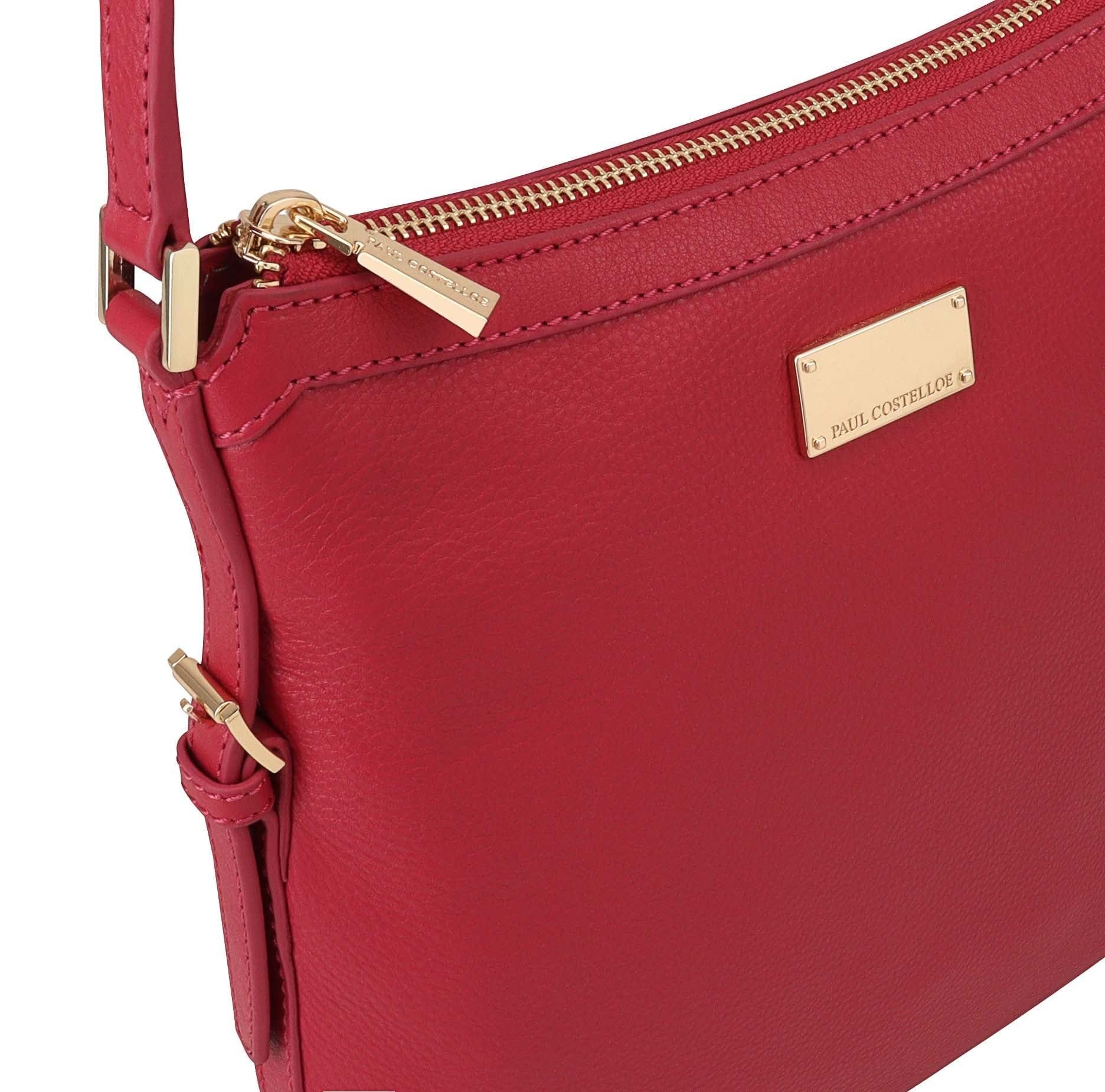 Paul Costelloe Paul Costelloe Women's Lister Leather Cross Body Bag in Red - 4