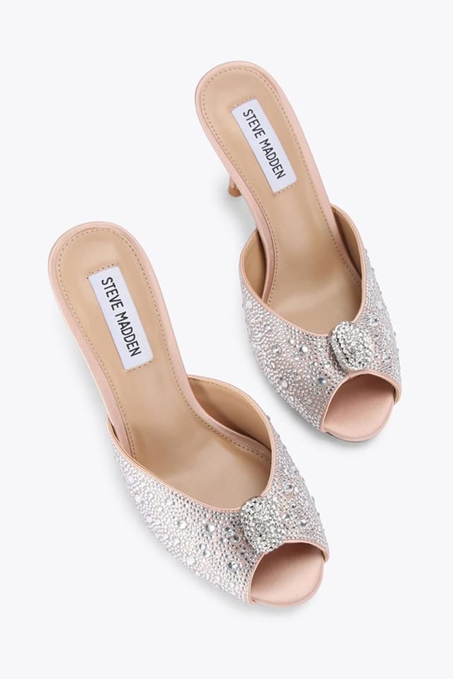 Steve Madden STEVE MADDEN Women's 'Regalia Champagne' Satin Heels in Pink - 2