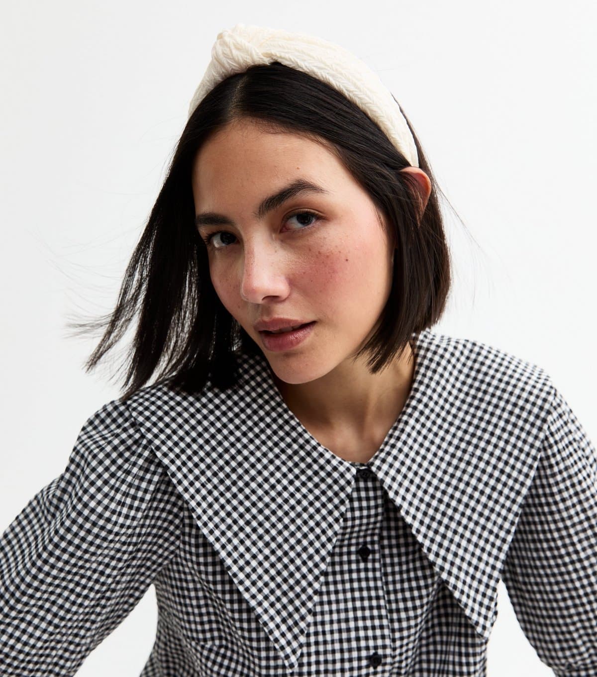 New Look New Look White Textured Knot Headband