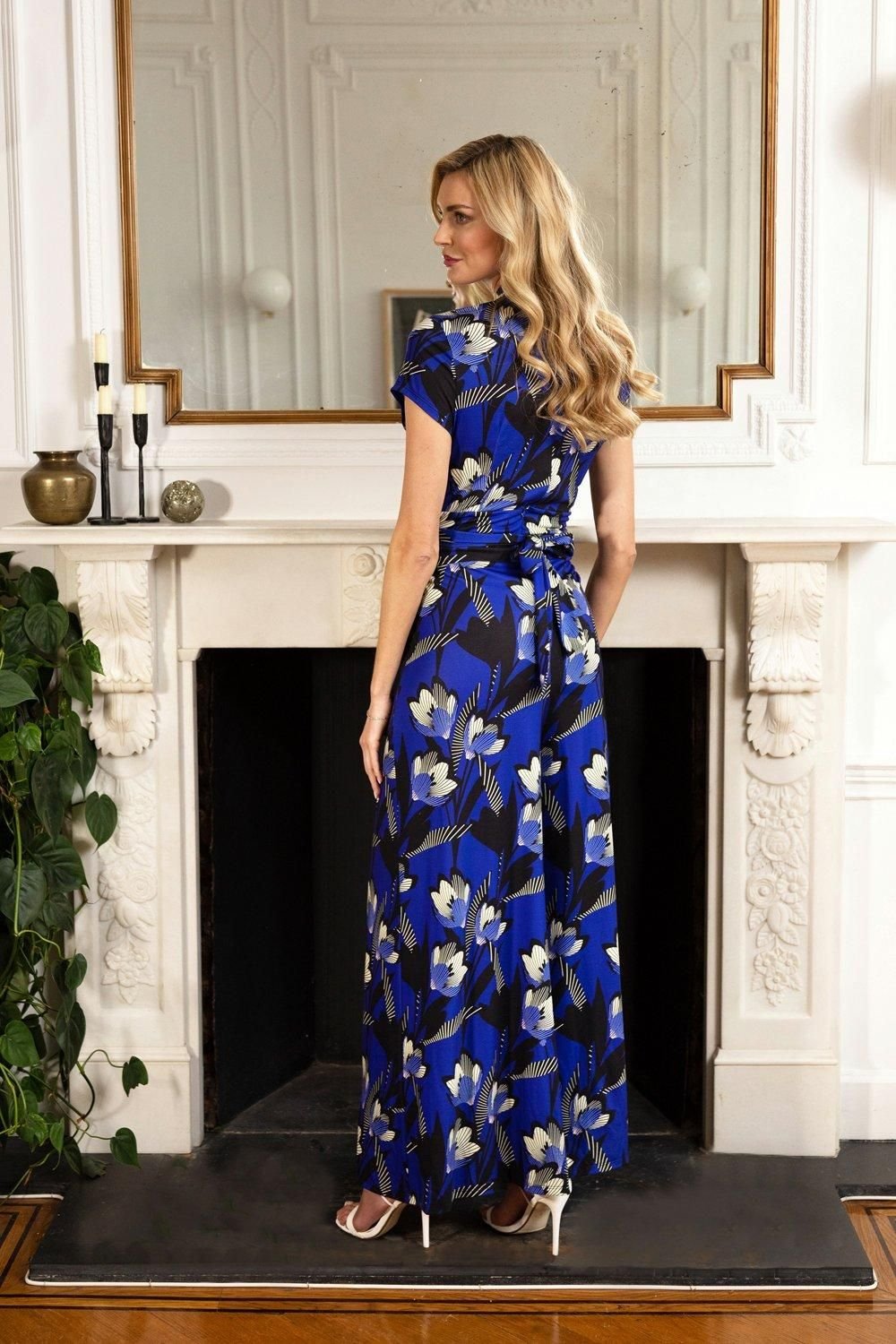 Hot Squash Hot Squash Women's Wideleg Jumpsuit in Dark Blue - 2