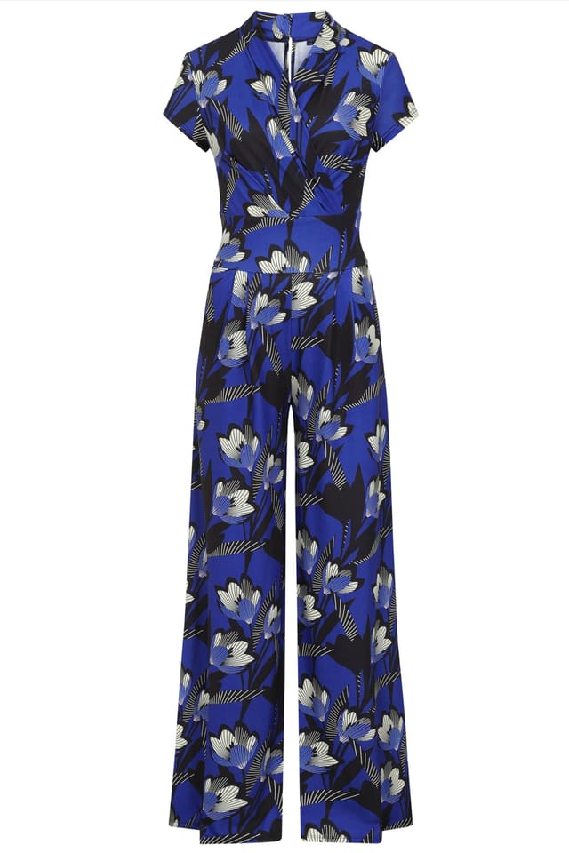 Hot Squash Hot Squash Women's Wideleg Jumpsuit in Dark Blue - 3