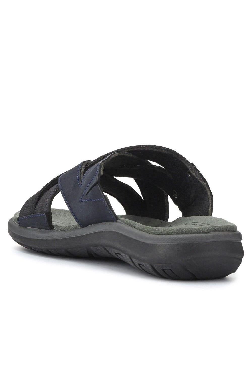Pavers Pavers Men's Leather Mules in Navy - 3