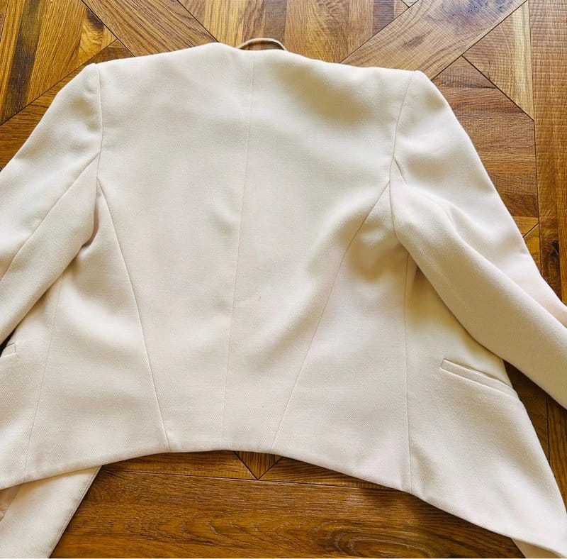 Topshop Cream Wool Blazer
