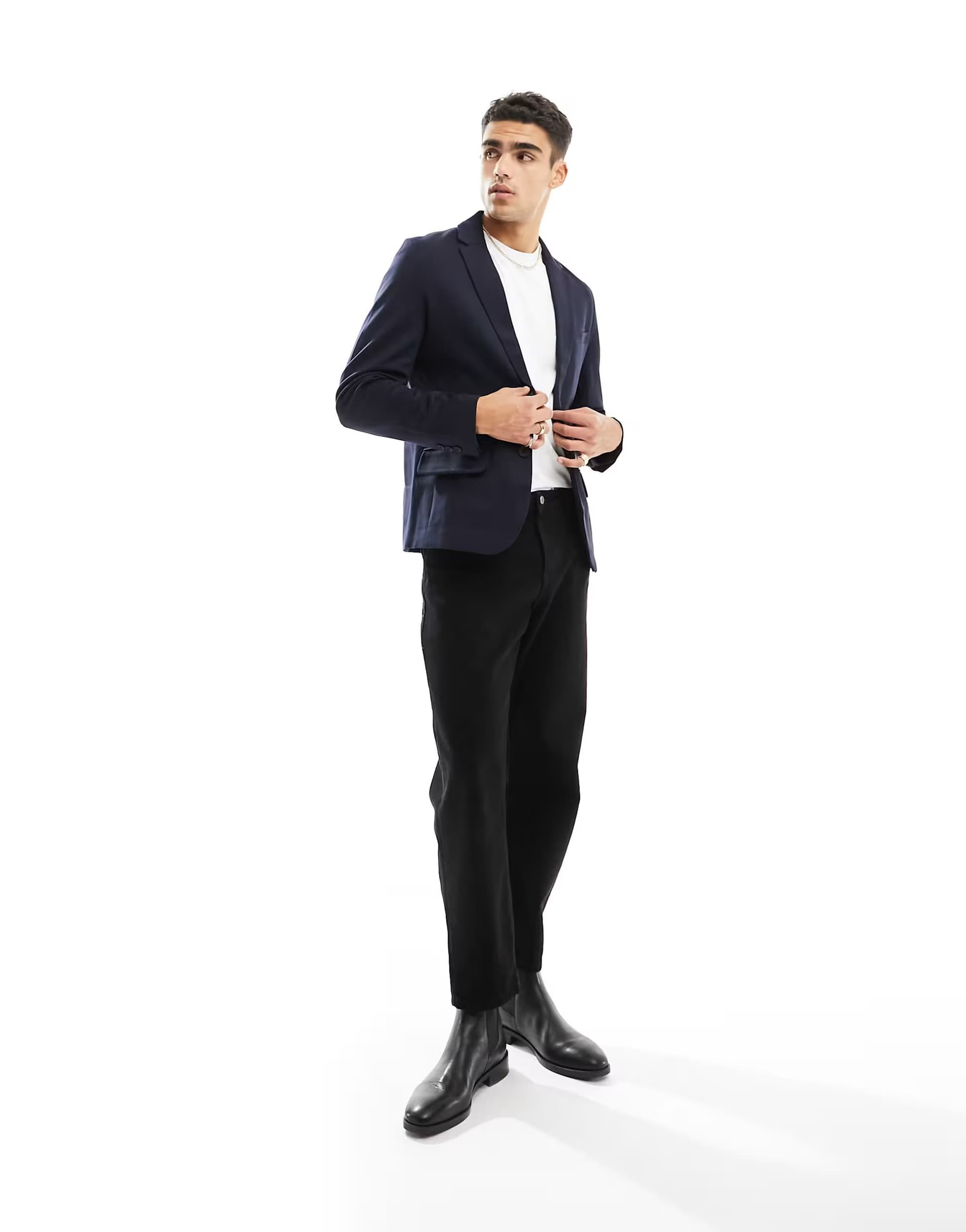 ASOS ASOS ONLY & SONS Slim Fit Blazer in Navy