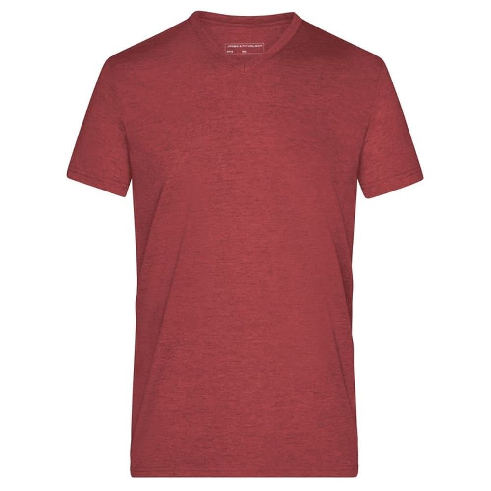 James and Nicholson James and Nicholson Men's Heather T-Shirt in Wine