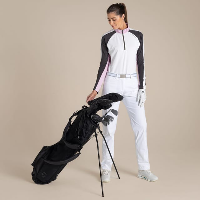 Craghoppers Craghoppers Women's NosiLife Ivybridge Insect-Repellent Half-Zip Long Sleeved Golf Top in White - 3