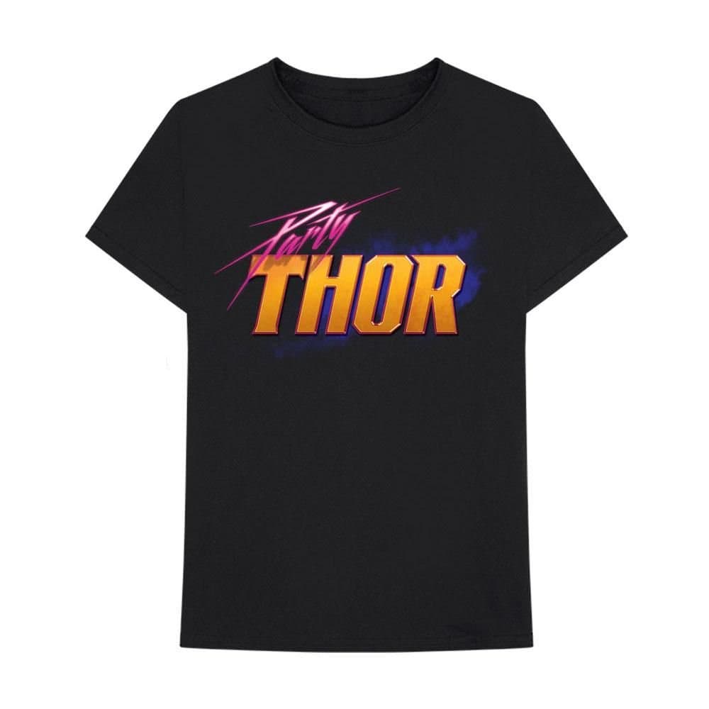 What If...? What If...? Men's Party Thor Cotton T-Shirt in Black