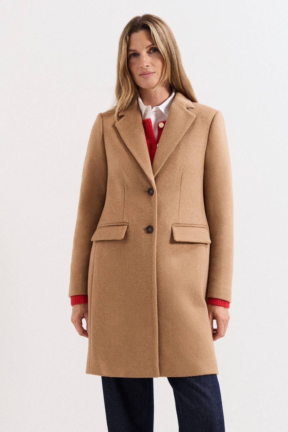 Phase Eight Phase Eight Women's Lydia Wool Coat in Light Tan - 2