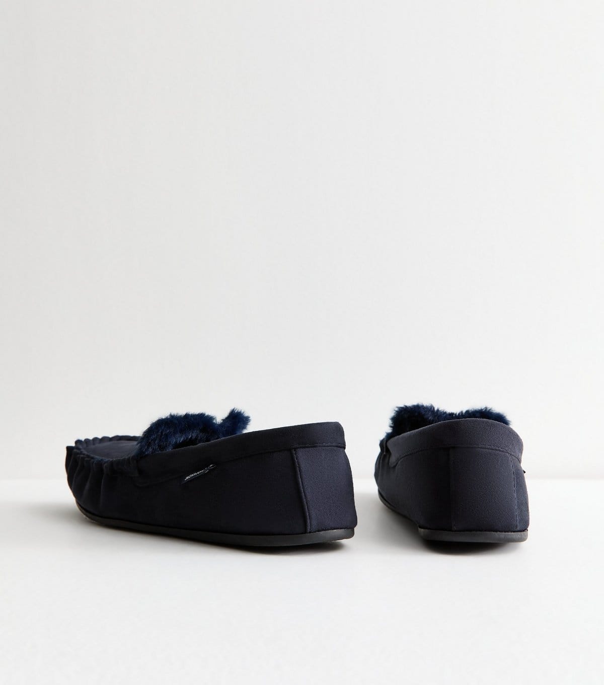 jack & jones Men's Navy Faux Suede Moccasin Slippers Jack & Jones New Look - 4