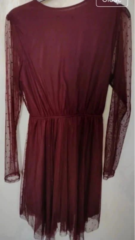 New Look New Look Summer Tunic Top Size 10 Burgundy Layering Casual Wear