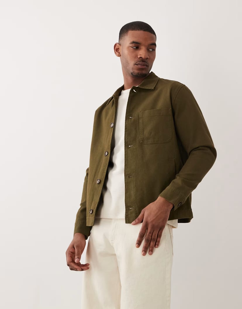 ASOS ONLY & SONS boxy fit overshirt in olive - 1