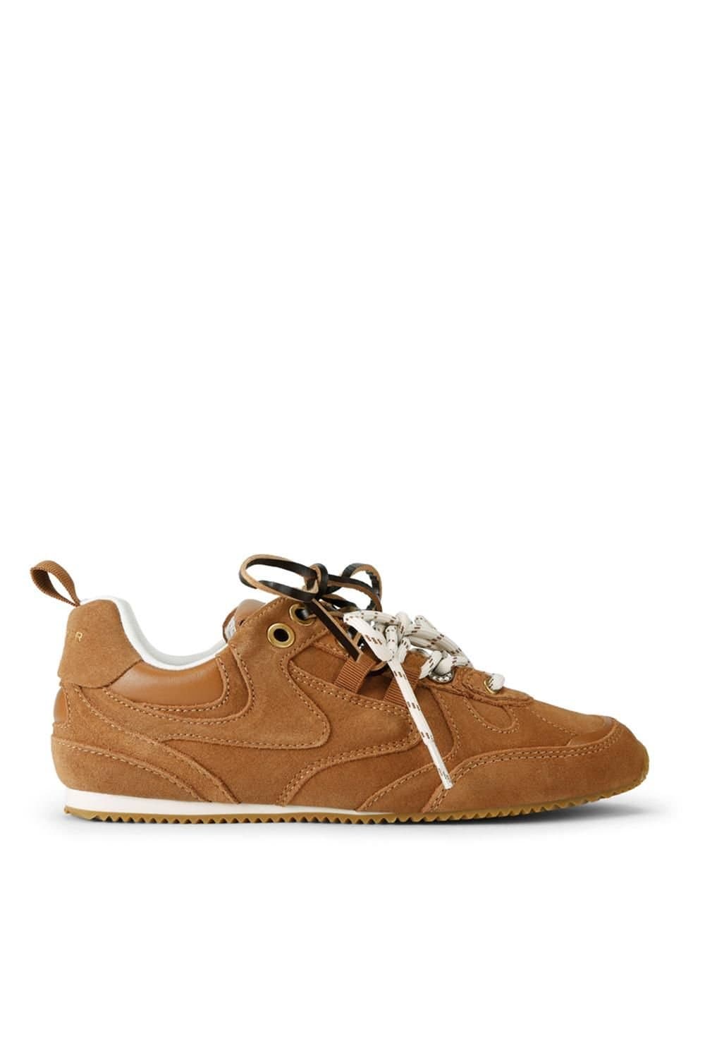 Kurt Geiger London Kurt Geiger London Women's 'K Slim Runner' Suede Trainers in Tan