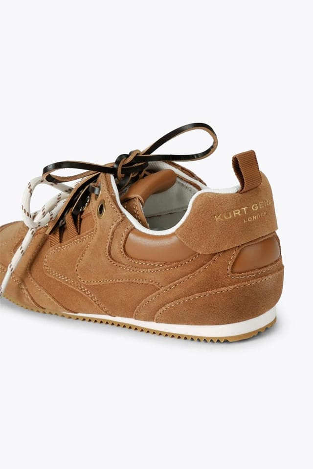Kurt Geiger London Kurt Geiger London Women's 'K Slim Runner' Suede Trainers in Tan - 3