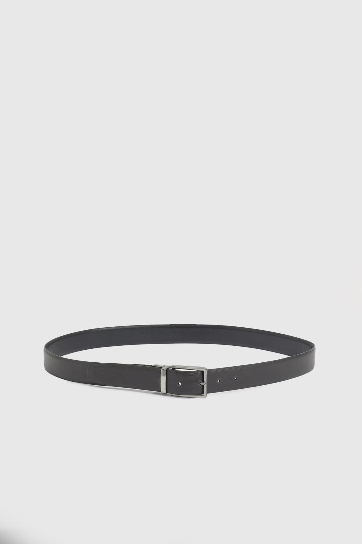 Burton Burton Men's Black & Brown Reversible Textured Belt