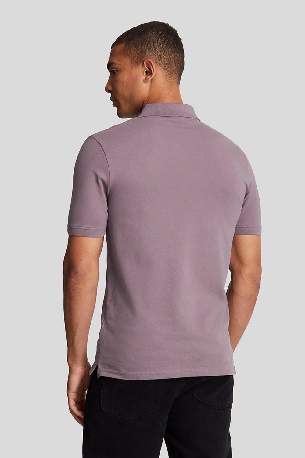 Lyle & Scott Lyle & Scott Men's PLAIN POLO SHIRT HIGHLAND MAUVE in Pink - 3