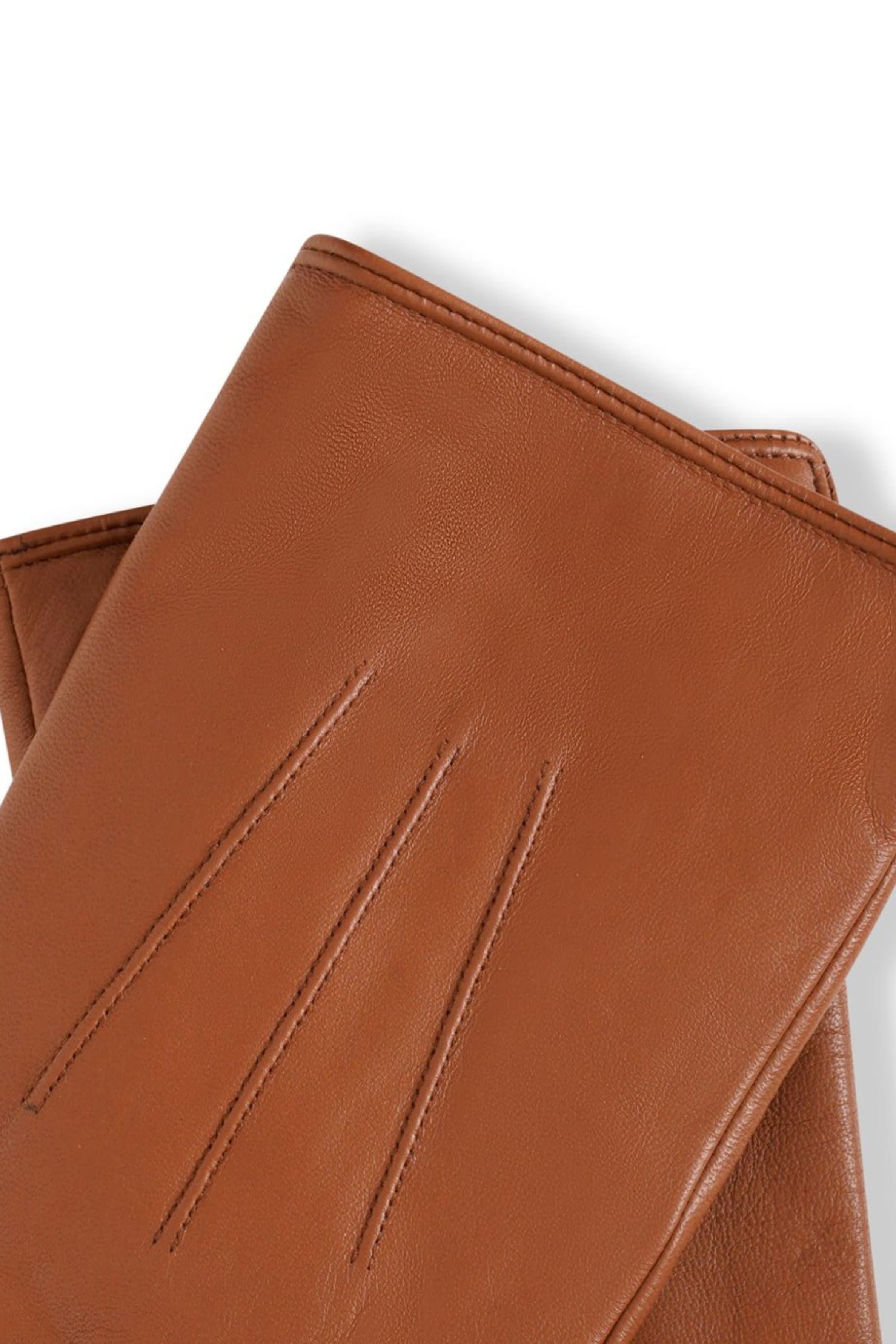 Barneys Originals Barneys Originals Men's Tan Real Leather Gloves - 2