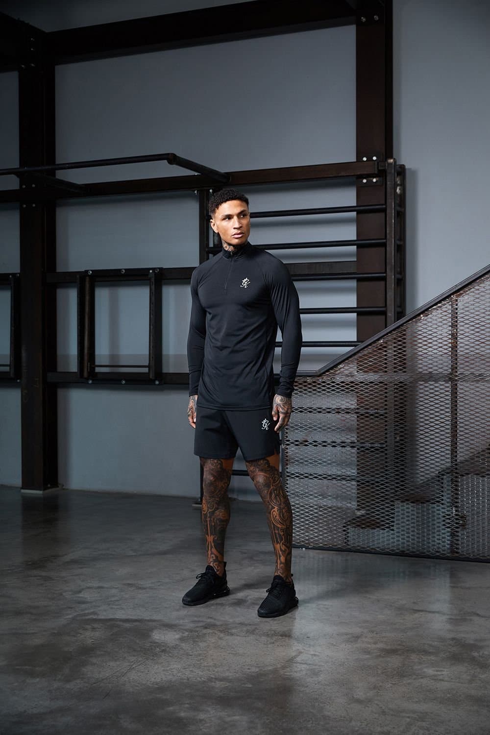 Gym King Gym King Men's Energy 1/4 Zip Funnel Black