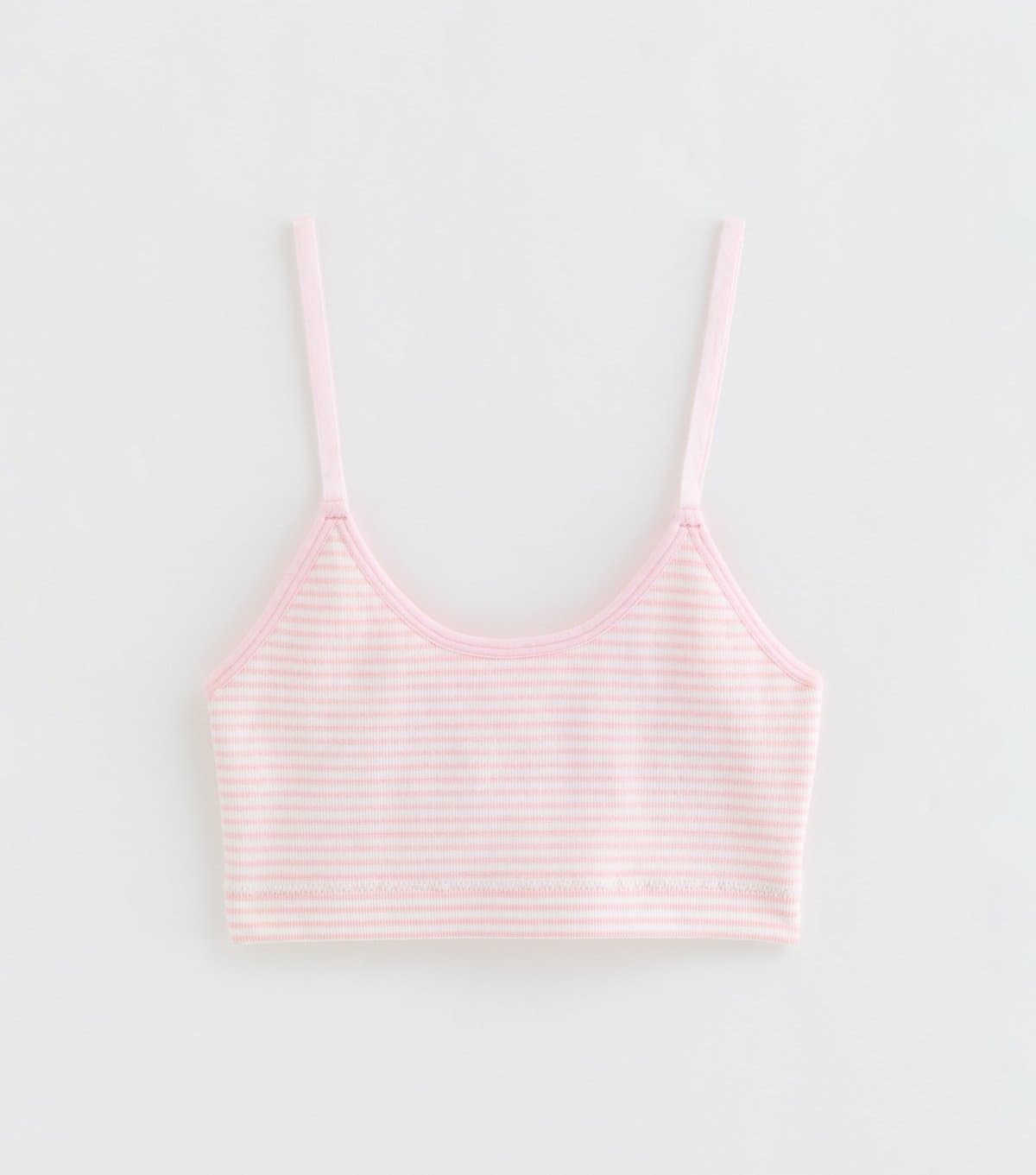 New Look New Look Pink Striped Seamless Bralette