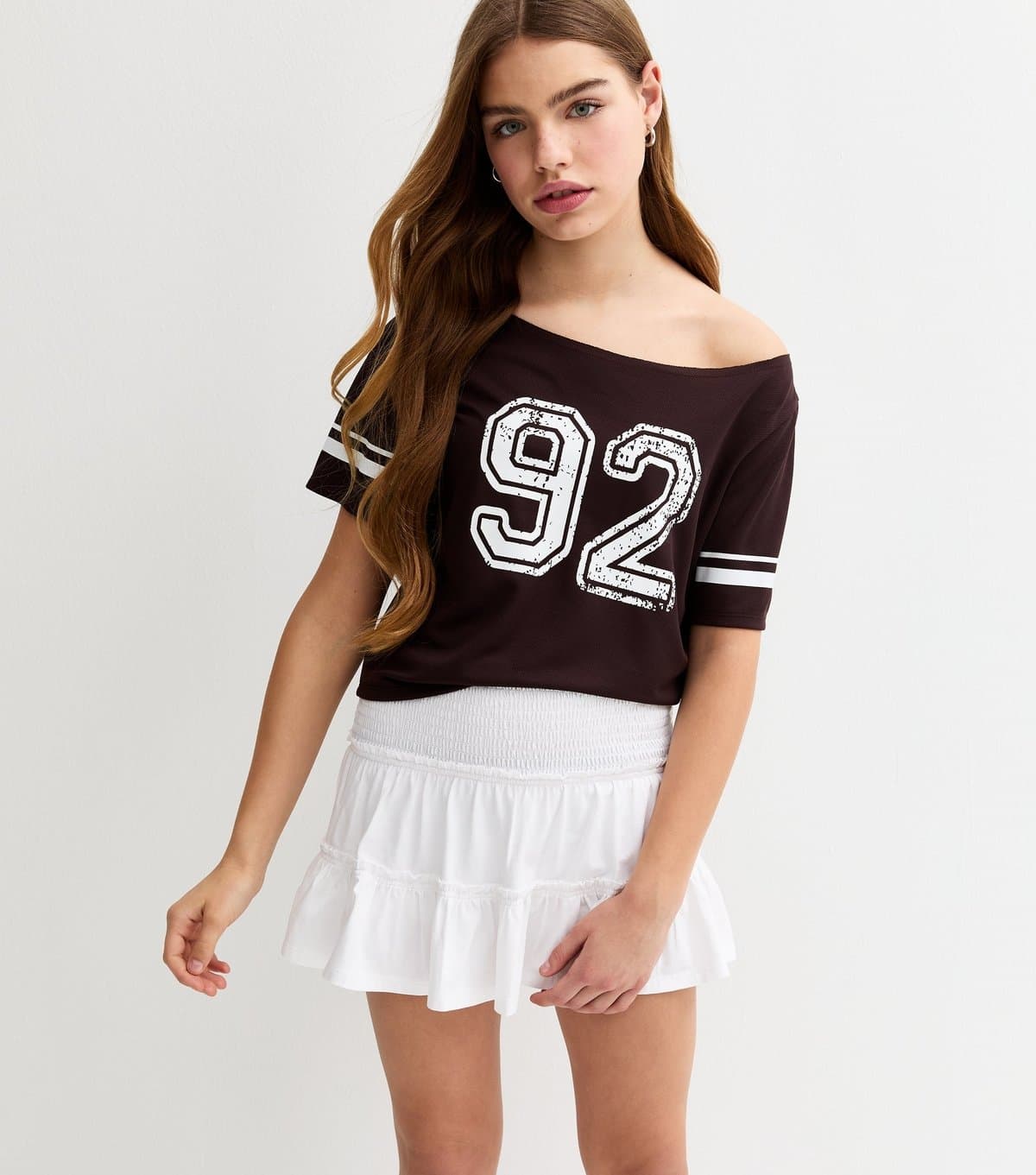 New Look Girls' White Ruffled Jersey Skort New Look