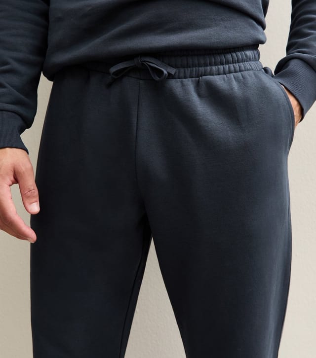 New Look Men's Navy Blue Regular Drawstring Waist Joggers New Look - 2