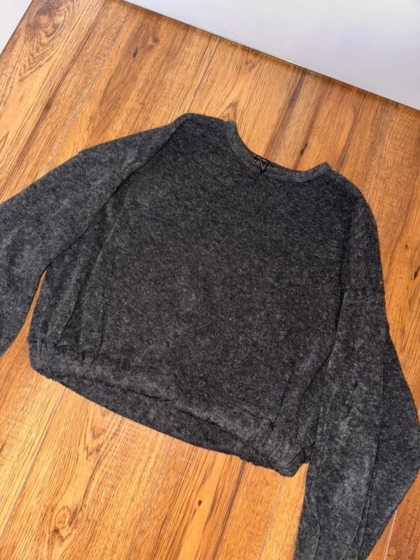 Forever 21 Publik (Forever 21) Dark Grey/Black Jumper | Elastic Waist & Cuffs | Size S | Great Condition - 1