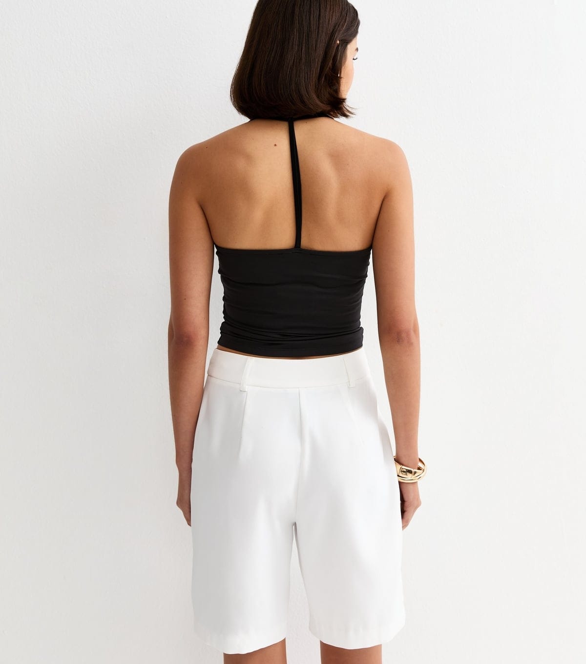 New Look Women's White Longline Pleated Shorts New Look - 4