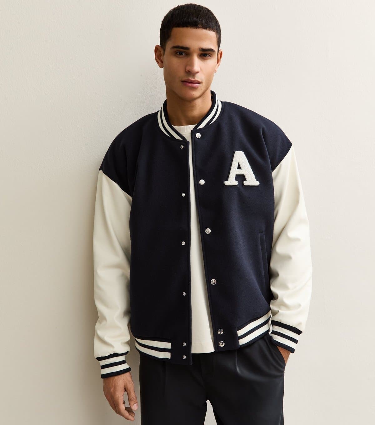New Look New Look Navy Relaxed Varsity Jacket