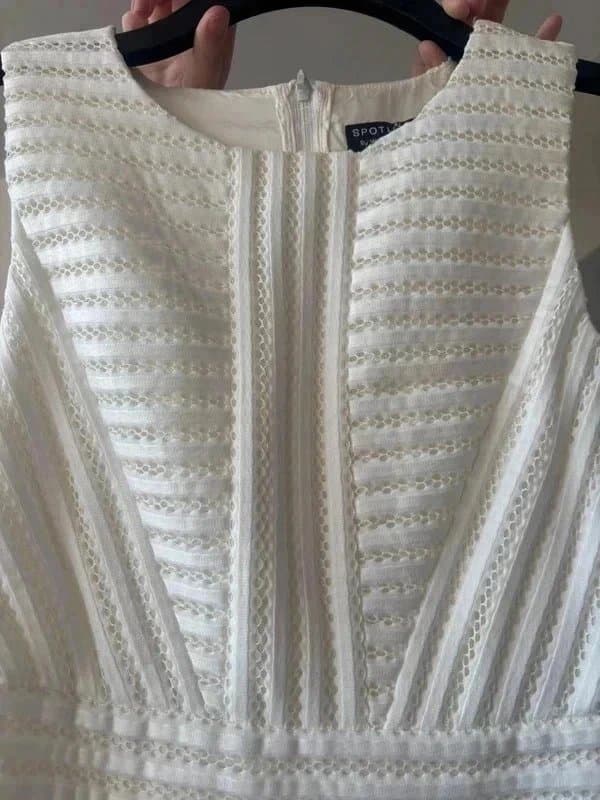 Warehouse Stunning women’s warehouse babydoll 90’s y2K summer lace size 12 fit and flare dress white