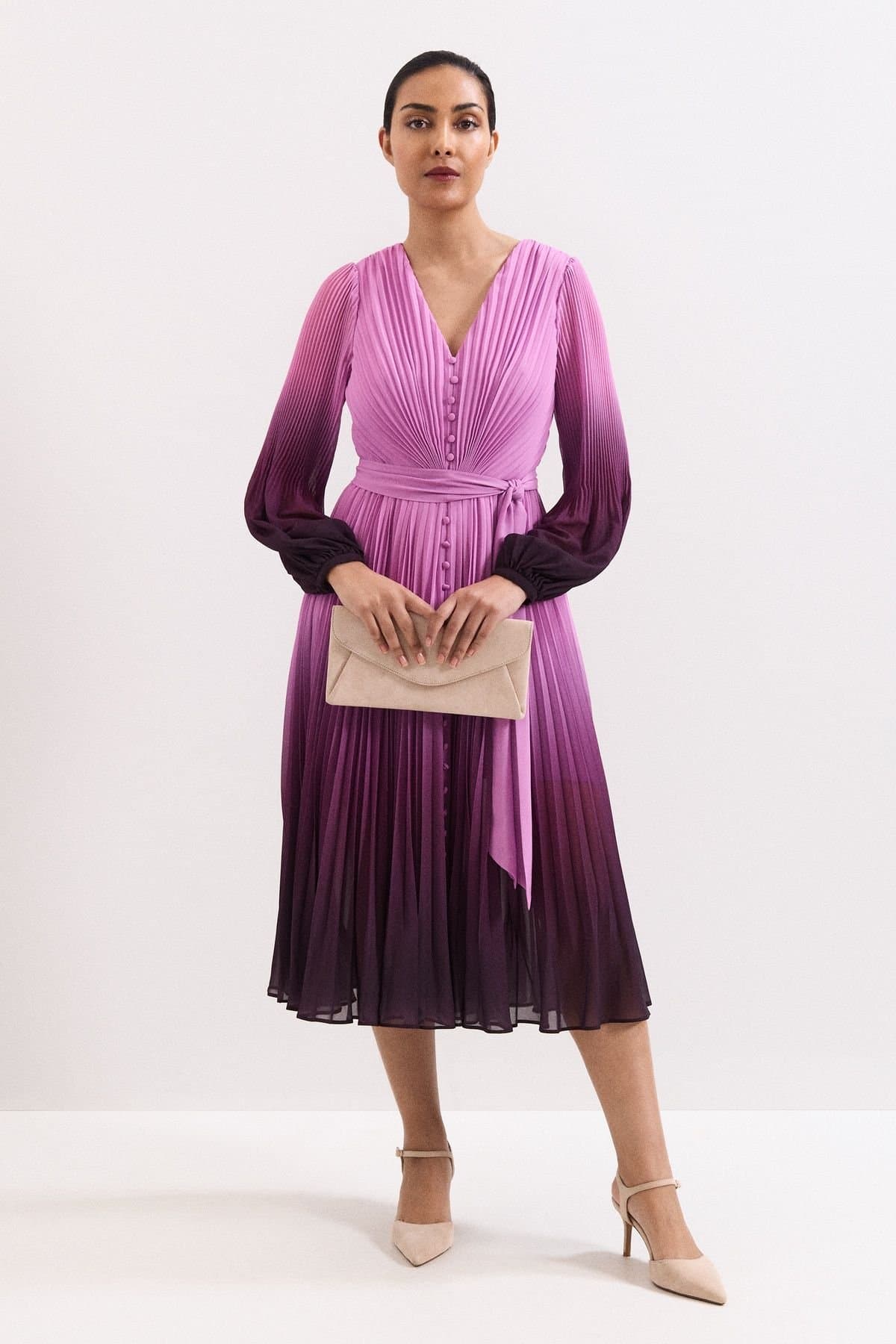 Phase Eight Phase Eight Women's Petite Mira Dress in Magenta