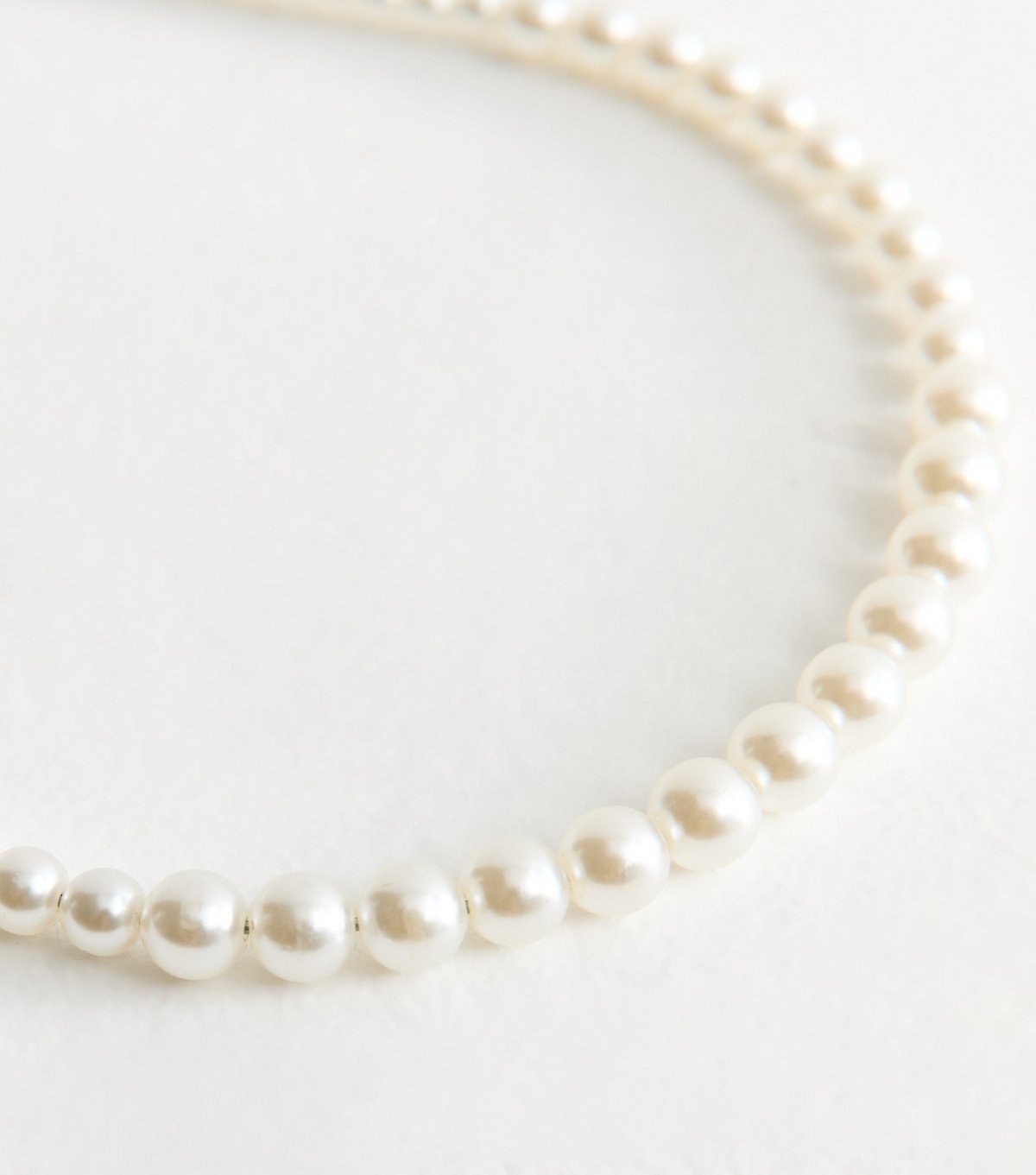 New Look Cream Faux Pearl Headband New Look - 3
