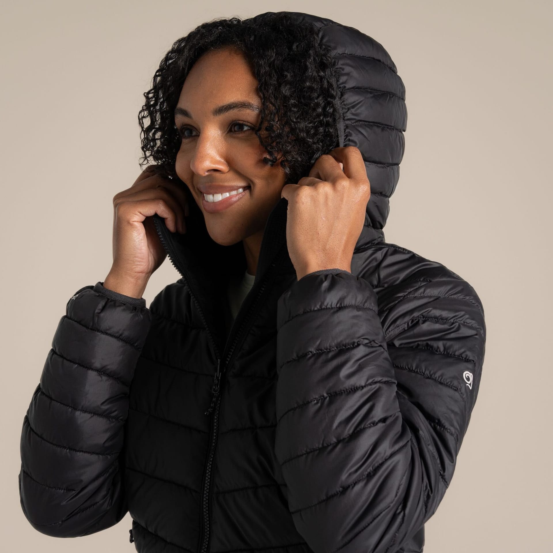 Craghoppers Craghoppers Women's Compresslite IX Hooded Water Repellent Insulating Jacket in Black - 4