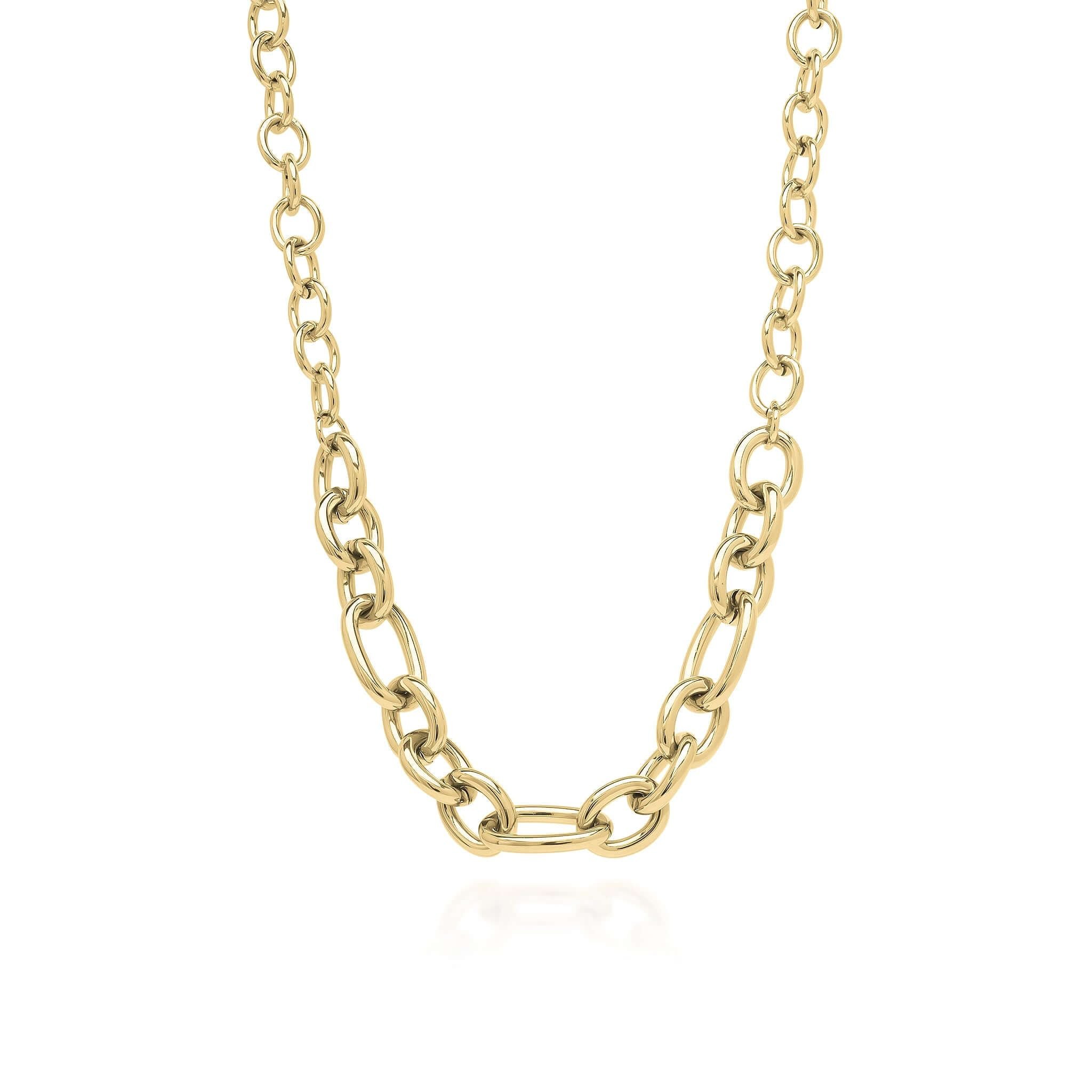 ARIIRA ARIIRA Women's Sandra Oval Link Statement Chain Necklace in Gold - 2