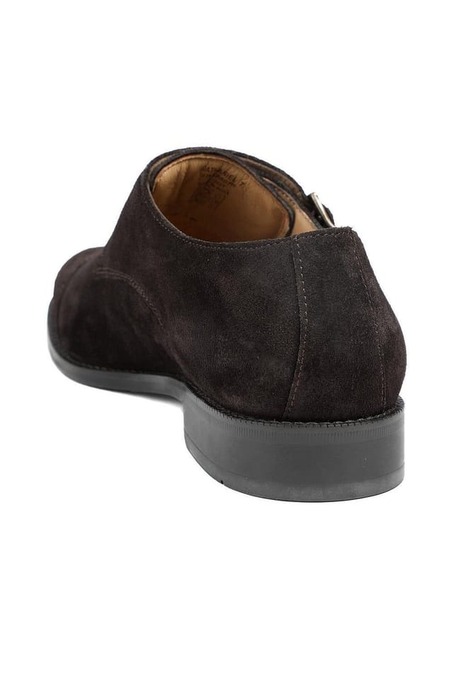 Jones Bootmaker Jones Bootmaker Men's Nathaniel Leather Double Monk Shoes in Dark Brown - 3