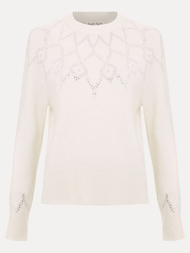 Phase Eight Phase Eight Women's Abigail Sweater in Soft White - 2