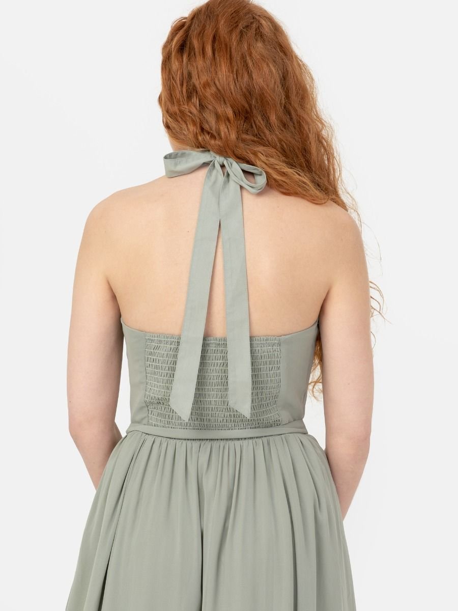 Anaya with Love Anaya with Love Women's Halter Neck Maxi Dress in Green - 2