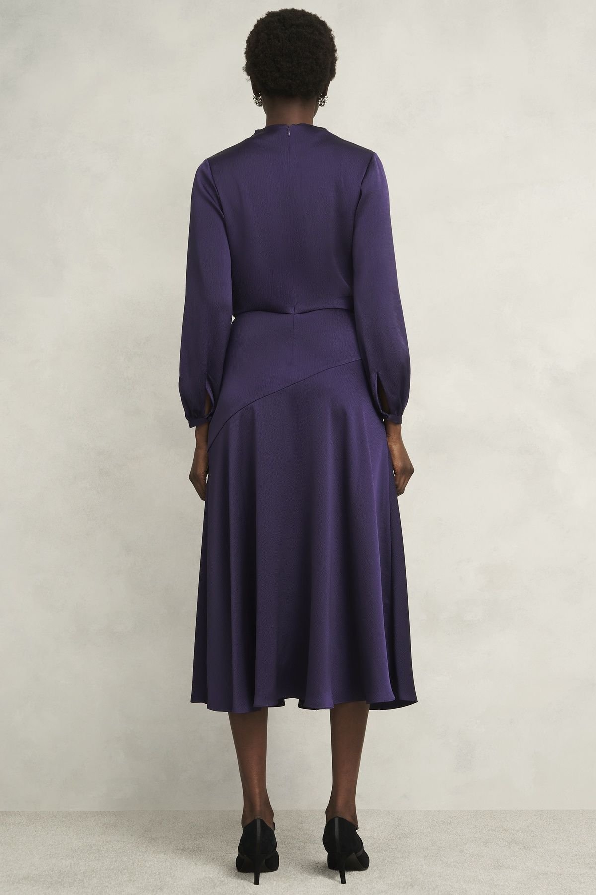 Hobbs London Hobbs London Women's Pearl Dress in Aubergine - 4