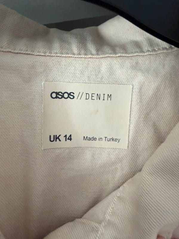 ASOS design cream denim jumpsuit