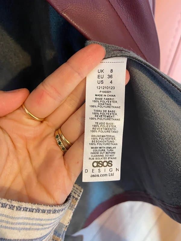 ASOS ASOS Fake leather Burgundy Jacket