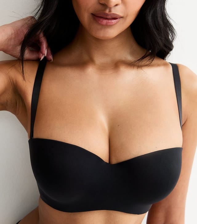 New Look Women's Black DD+ Microfibre Multiway Strapless Bra New Look - 2